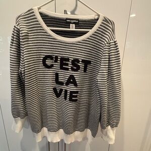 Karl Lagerfeld Monochrome Striped Top